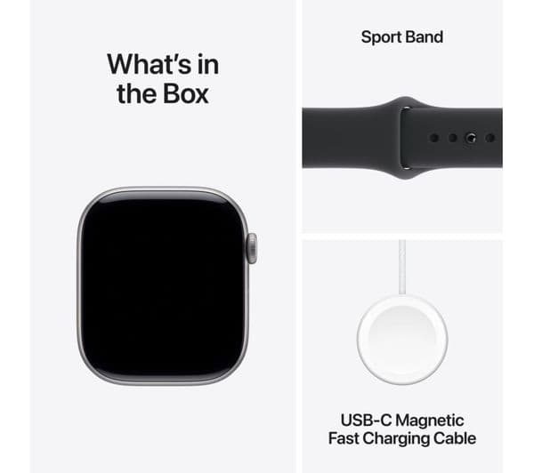 Apple Watch Series 11 Smartwatch 46mm Space Grey Aluminium Black Sport Band M/L - Image 7