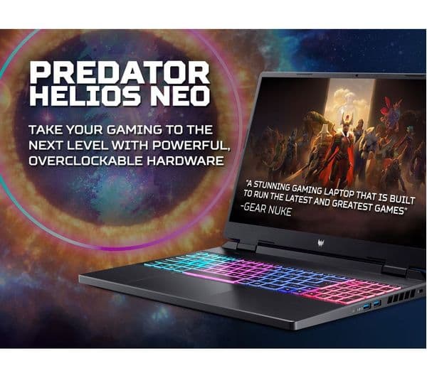 ACER Predator Helios Neo 16" Gaming Laptop - Intel® Core™ i9, RTX 4070, 1TB - Black - Image 8