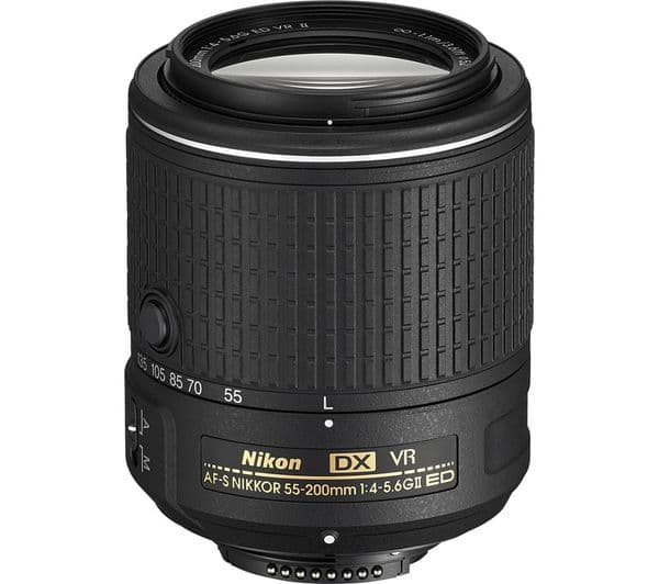 Nikon AF-S DX NIKKOR 55-200mm f/4-5.6G ED VR II Telephoto Zoom Lens - Black - Image 1