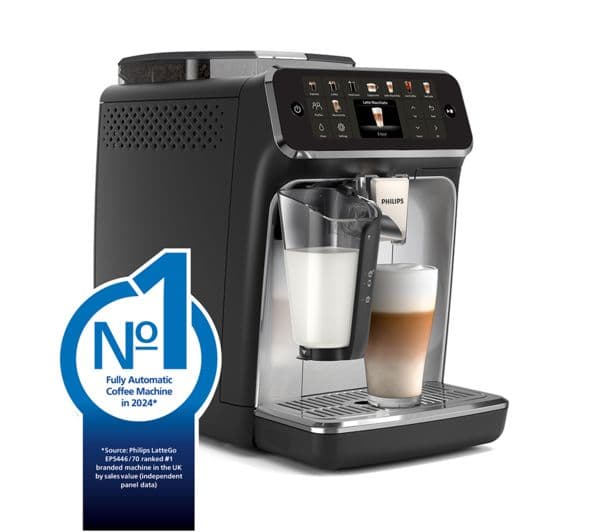 Philips Series 5500 LatteGo EP5546/70 Bean to Cup Coffee Machine Silver & Black - Image 1