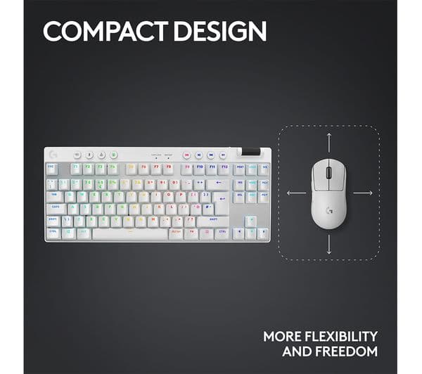 LOGITECH G Pro X TKL Gaming Keyboard White - Image 7