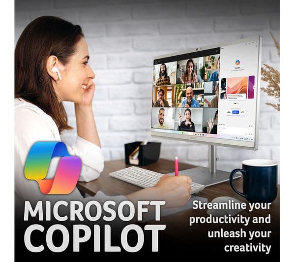 ACER Aspire C24-195ES 23.8" All-in-One PC - Intel® Core™ Ultra 5, 512 GB SSD, White - Image 4