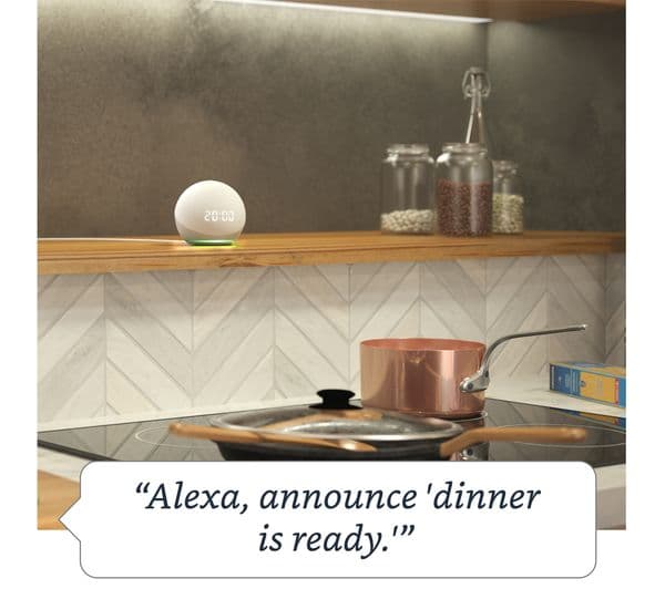 AMAZON Echo Dot (4th Gen) Smart Speaker & Clock with Alexa - Glacier White - Image 3