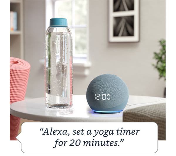 AMAZON Echo Dot (4th Gen) Smart Speaker & Clock with Alexa - Glacier White - Image 4