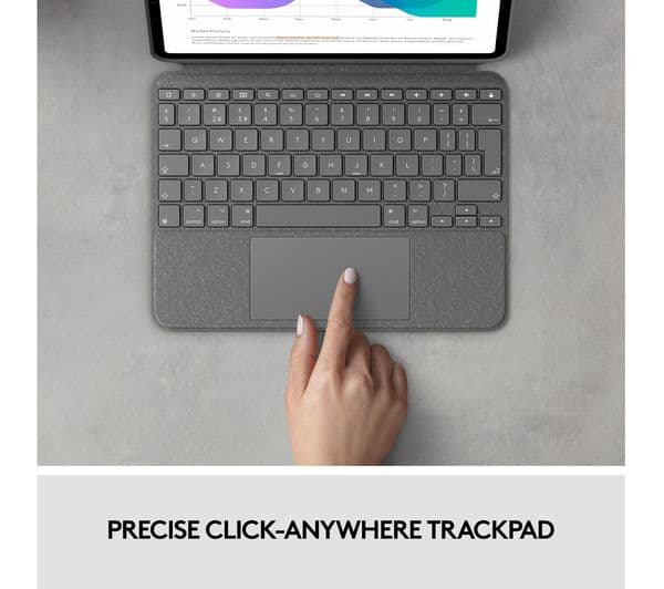 LOGITECH Combo Touch iPad Pro 11" Keyboard Folio Case - Grey - Image 4