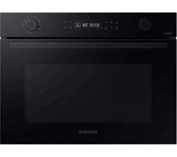 SAMSUNG Bespoke Series 4 NQ5B4553FBK/U4 Built-in Compact Combination Microwave - Black Glass - Image 1