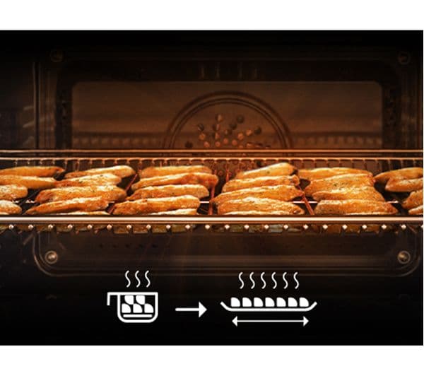SAMSUNG Bespoke Series 4 NQ5B4553FBK/U4 Built-in Compact Combination Microwave - Black Glass - Image 7