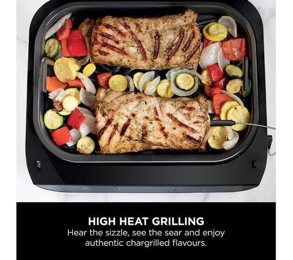 NINJA DG551UK 6-in-1 MAX Indoor Grill & Air Fryer - Grey & Silver - Image 5