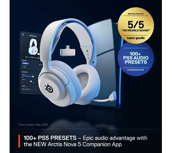 SteelSeries Arctis Nova 5P Headphones White - Image 2