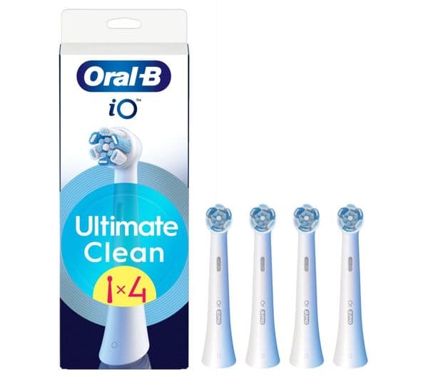 Oral-B iO Ultimate Clean Replacement Brush Heads 4 Pack White - Image 1