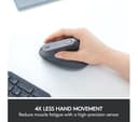 Logitech MX Vertical Ergonomic Wireless Mouse Bluetooth USB Receiver - Grey  thumbnail 5