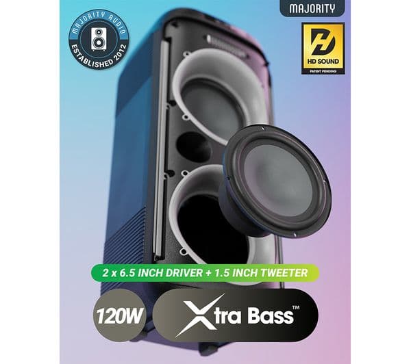 MAJORITY Pulse 2 Portable Bluetooth Megasound Party Speaker - Black - Image 2
