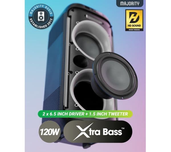 MAJORITY Pulse 2 Portable Bluetooth Megasound Party Speaker - Black - Image 8