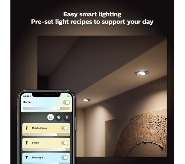 PHILIPS HUE White Ambiance Smart LED Spotlight - GU10, Twin Pack - Image 2