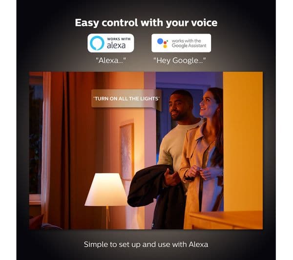 PHILIPS HUE White Ambiance Smart LED Spotlight - GU10, Twin Pack - Image 6