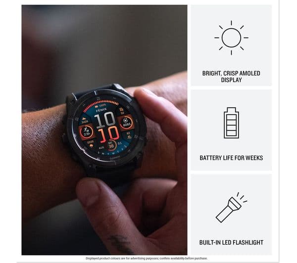 Garmin Fenix 8 AMOLED Smartwatch 51mm Slate Grey - Image 3