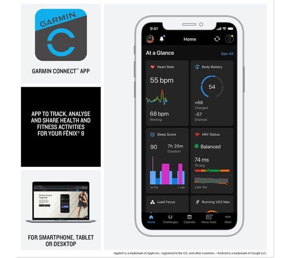 Garmin Fenix 8 AMOLED Smartwatch 51mm Slate Grey - Image 5