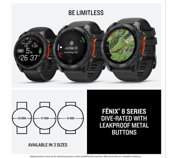 Garmin Fenix 8 AMOLED Smartwatch 51mm Slate Grey - Image 6