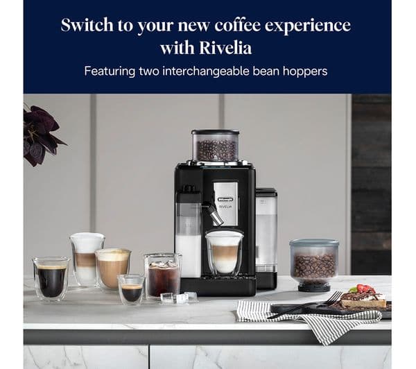 DELONGHI Rivelia EXAM440.55.B Bean to Cup Coffee Machine - Black - Image 8
