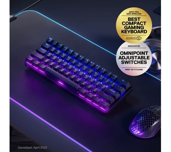STEELSERIES Apex Pro Mini Wireless Mechanical Gaming Keyboard - Black - Image 5