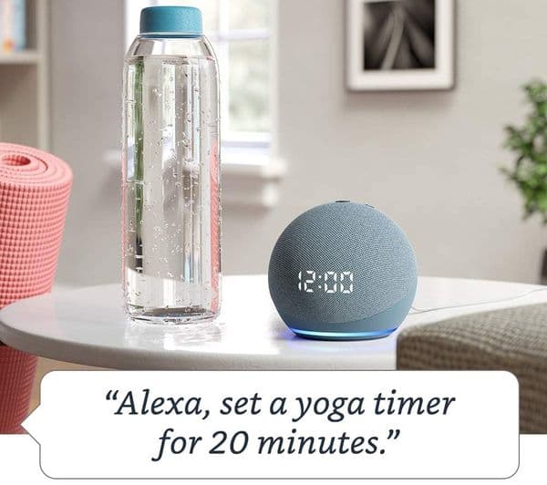 AMAZON Echo Dot (4th Gen) Smart Speaker & Clock with Alexa - Twilight Blue - Image 2