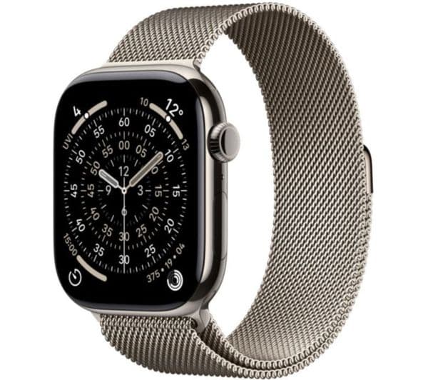 APPLE Watch Series 11 Cellular - 46 mm Natural Titanium Case with Natural Milanese Loop, M/L