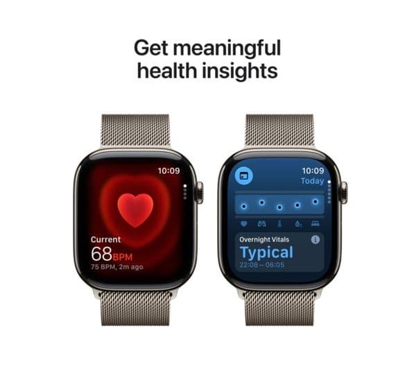 APPLE Watch Series 11 Cellular - 46 mm Natural Titanium Case with Natural Milanese Loop, M/L - Image 5