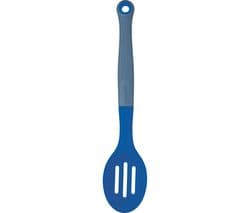 COLOURWORKS Slotted Spoon - Grey & Blue - Image 1