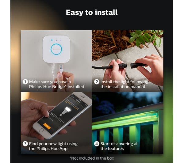 PHILIPS HUE White & Colour Ambiance Smart Outdoor LED Lightstrip - 2 m - Image 4
