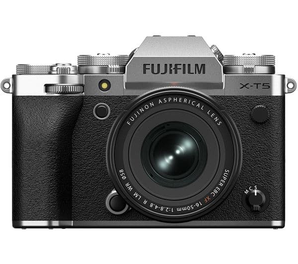 FUJIFILM X-T5 Mirrorless Camera with FUJINON XF 16-50 mm f/2.8-4 R LM WR Lens - Silver - Image 1