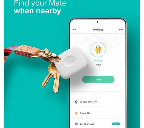 TILE Mate (2022) Bluetooth Tracker - White - Image 2