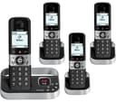 ALCATEL F890 Cordless Phone - Quad Handsets, Black & Silver thumbnail 1