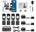 ALCATEL F890 Cordless Phone - Quad Handsets, Black & Silver thumbnail 4