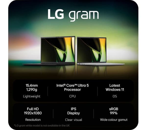 LG gram 15 15Z90S-G.AA55A1 15.6" Laptop - Intel® Core™ Ultra 5, 512 GB SSD, Black - Image 2
