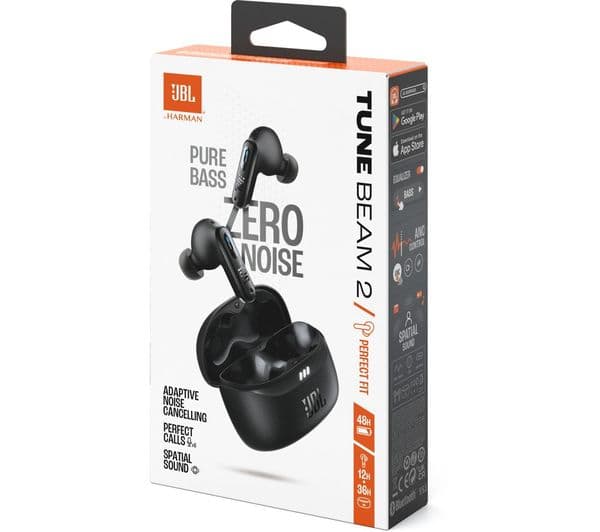 JBL Tune Beam 2 True Wireless Noise-Cancelling Earbuds - Black - Image 10
