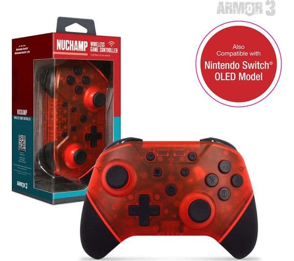 HYPERKIN Armor3 NuChamp Wireless Controller for Nintendo Switch - Ruby Red - Image 4
