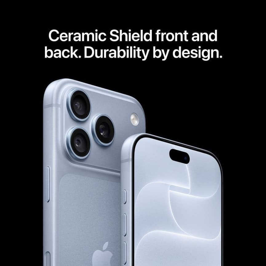 Ceramic Shield front and back. Durability by design.