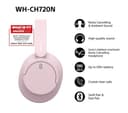 Sony WH-CH720N Wireless Noise Cancelling Over-Ear Headphones - Pink thumbnail 6