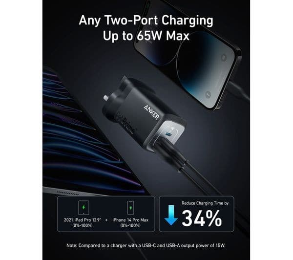 Anker GaNPrime Powerport 67W 3-Port Black - Image 2