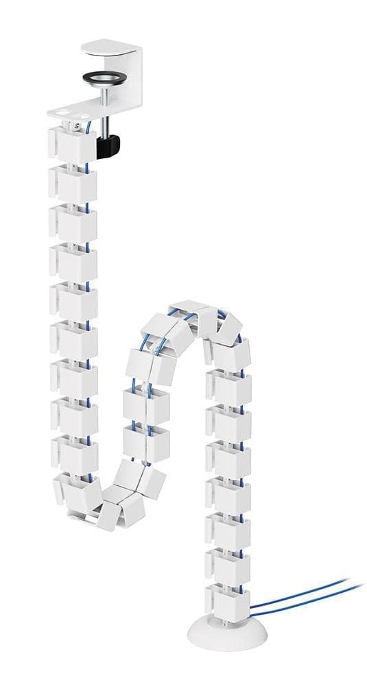 Neomounts ADS06-131WH Cable Spine, Modular Vertebrae, Clamp-on Design, Universal, 135,7x9,9x13,5cm - White - Image 1