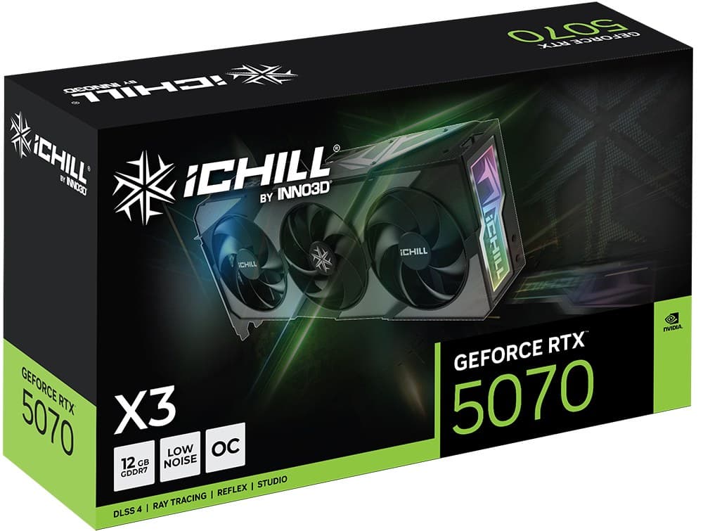 INNO3D GeForce RTX 5070 iCHILL X3 NVIDIA 12 GB GDDR7 Graphics Card - Image 3