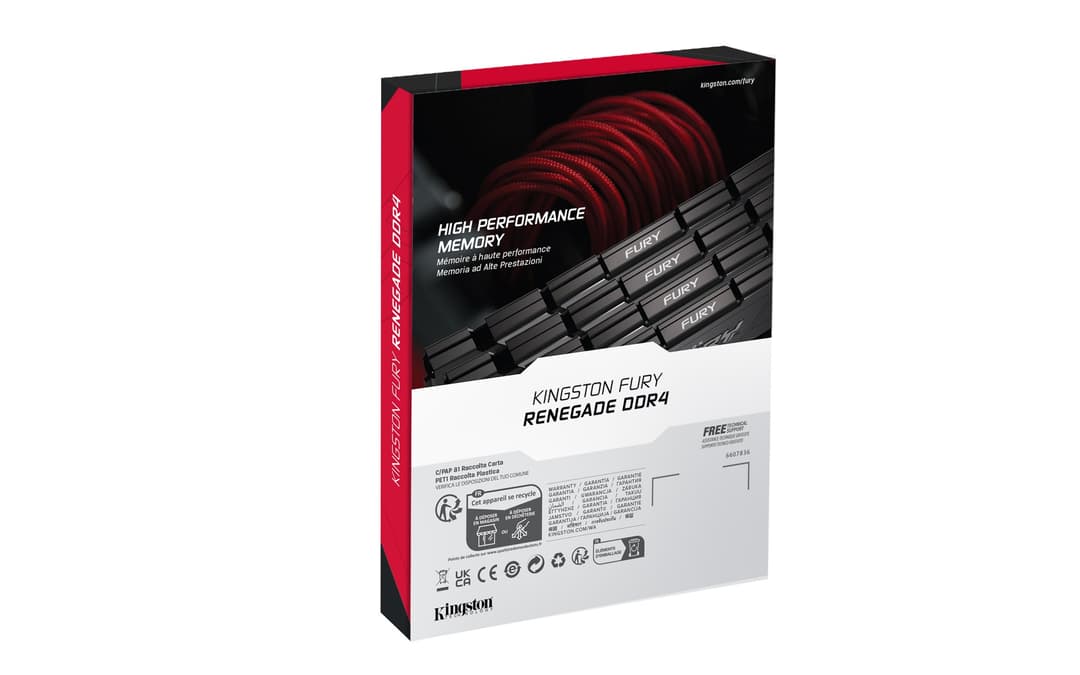 Kingston Technology FURY Renegade Black KF432C16RB12K2/32 32GB (2 x 16GB) 3200MT/s DDR4 CL16 1Gx8 DIMM (Kit of 2) XMP Desktop RAM - Image 6