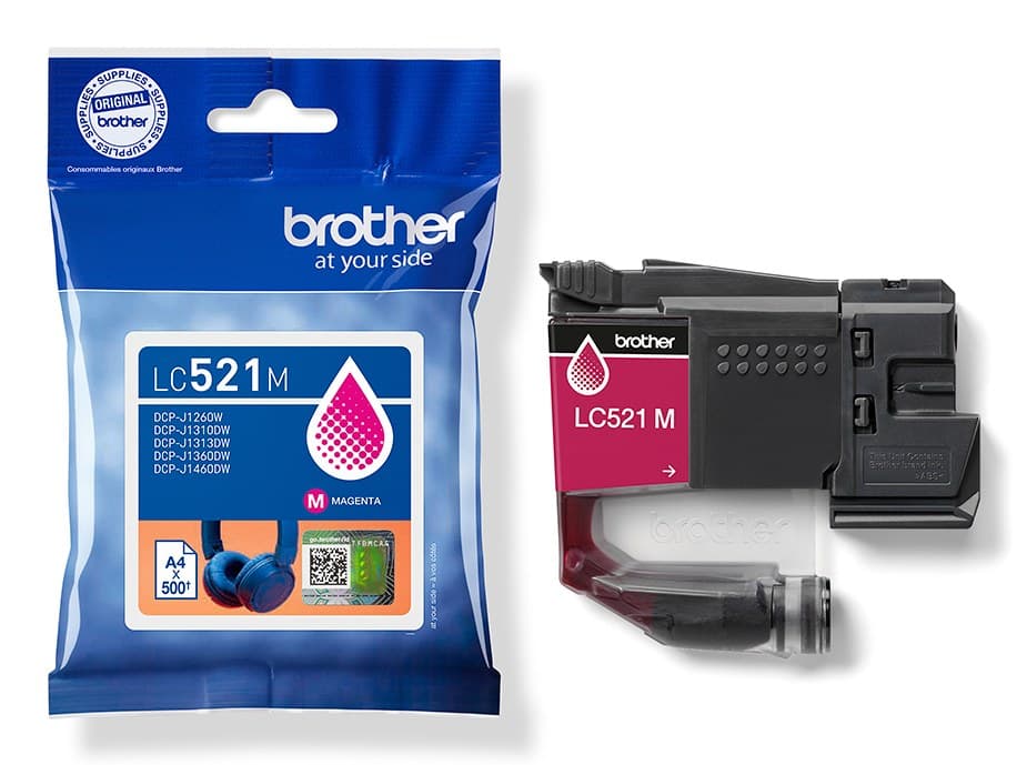 Brother LC521 Genuine Ink Cartridge 500 Pages - Magenta - Image 2