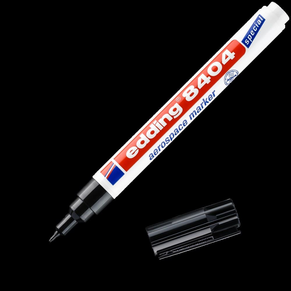 edding 8404 aerospace marker bullet black Box of 10 - Image 1