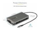 StarTech.com DKT31CSDHPD3 USB-C Docking Station 4K 60Hz HDMI, 100W Power Delivery Pass-Through, 2-Port 10Gbps USB Hub, Gigabit Ethernet, SD/MicroSD, 25cm Attached Cable - Space Grey thumbnail 8