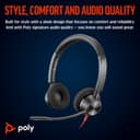 Poly Blackwire 3320 Stereo Microsoft Teams Certified USB-C Headset + USB-C/A Adapter thumbnail 7
