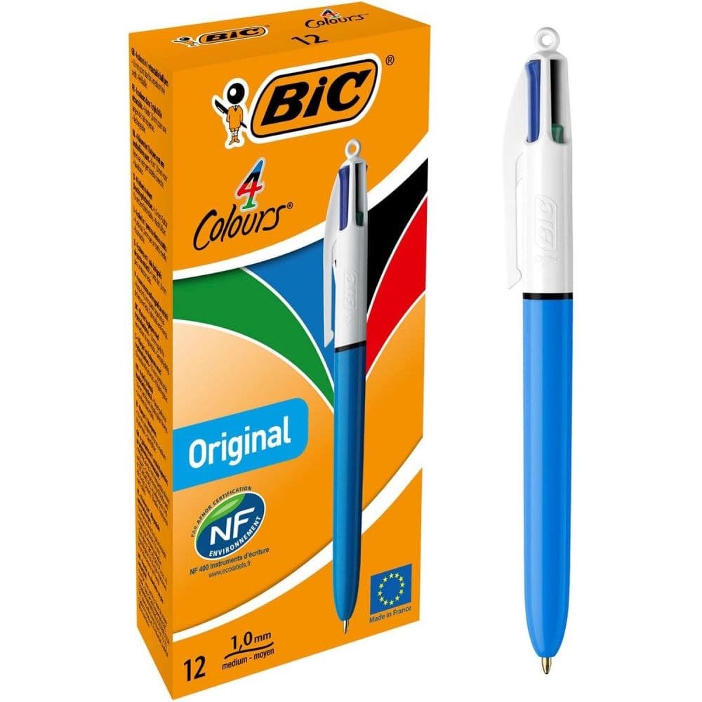 Bic Pack of 12 Assorted Colour Original Ballpoint Pen 1mm Tip - Image 1