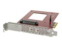 StarTech.com PEX4SFF8639 U.2 to PCIe Adapter - PCIe 3.0 x4 for 2.5" U.2 SFF-8639 NVMe SSD - Red thumbnail 1