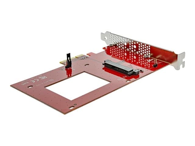StarTech.com PEX4SFF8639 U.2 to PCIe Adapter - PCIe 3.0 x4 for 2.5" U.2 SFF-8639 NVMe SSD - Red - Image 4