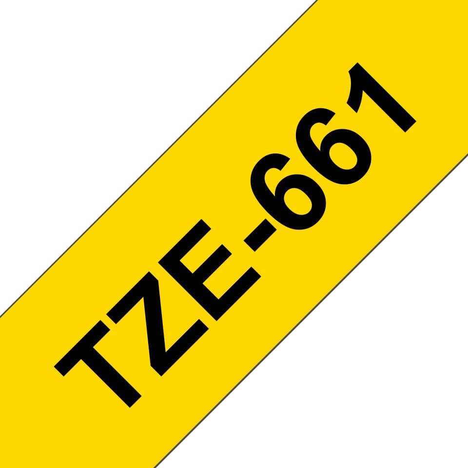 Brother TZE-661 label-making tape Black on yellow 36mm x 8m TZ - Image 1